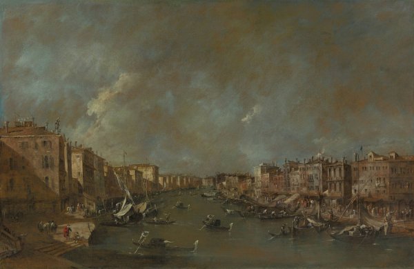 Main Product Photo of View of the Grand Canal from the Ponte di Rialto  Painting by Francesco Guardi