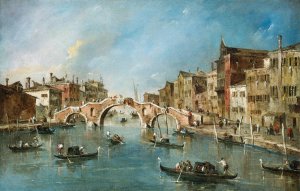 View on the Cannaregio Canal,Venice by Francesco Guardi Oil Painting