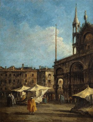 Vue de la place Saint-Marc, a Venise by Francesco Guardi Oil Painting