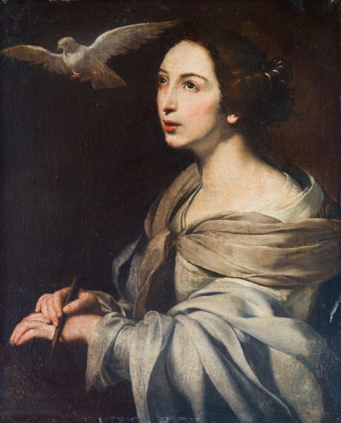 Saint Catherine by Francesco Guarino - Hand-Painted Oil Painting Reproduction