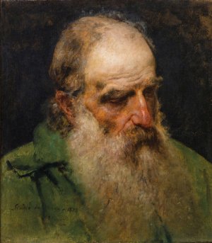 Head Of A Man Looking Down by Francesco Hayez Oil Painting