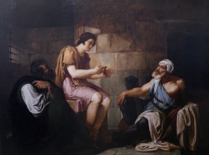 Joseph interprets the prisioners'dreams by Francesco Hayez Oil Painting