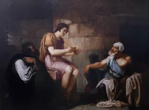 Joseph interprets the prisioners'dreams by Francesco Hayez Joseph interprets the prisioners'dreams by Francesco Hayez Oil Painting