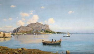 Mount Pellegrino, Palermo by Francesco Lojacono Oil Painting