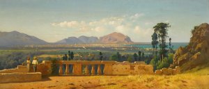 Palermo And Mount Pellegrino by Francesco Lojacono Oil Painting
