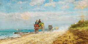 Sulla via di Romagnolo by Francesco Lojacono Oil Painting