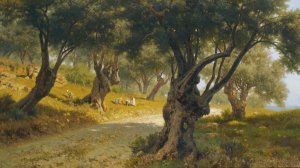 The Olive Grove, Palermo by Francesco Lojacono Oil Painting