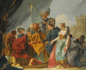 The Continence Of Scipio by Francesco Lorenzi Oil Painting