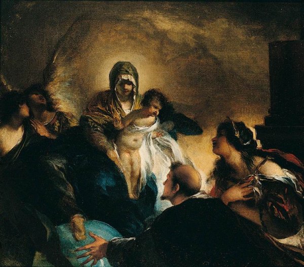 Main Product Photo of Madonna and Child with Sts Dominic and Catherine Painting by Francesco Maffei