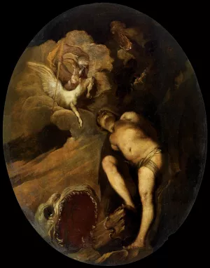 Perseus Liberating Andromeda by Francesco Maffei Oil Painting