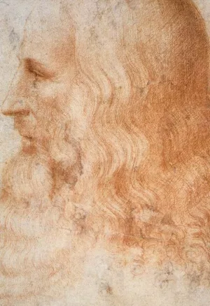 Portrait of Leonardo painting by Francesco Melzi