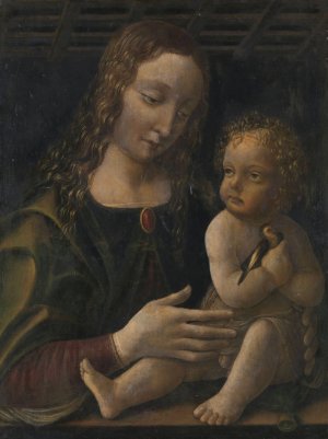 Virgin and Child by Francesco Napoletano Oil Painting