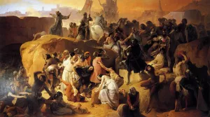 Crusaders Thirsting near Jerusalem by Francesco Paolo Hayez Oil Painting