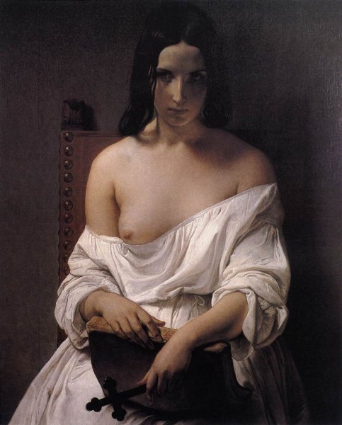Meditation on the History of Italy by Francesco Paolo Hayez - Hand-Painted Oil Painting Reproduction