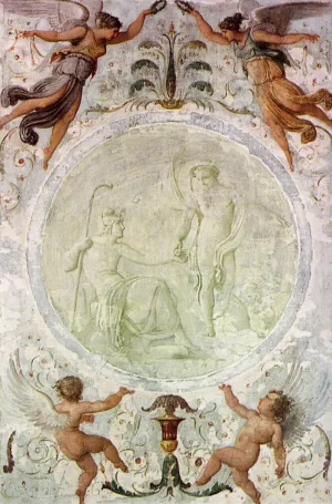 Mercury Gives Paris the Apple of Discord Oil painting by Francesco Paolo Hayez