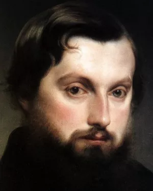Portrait of Gian Giacomo Poldi Pezzoli Detail by Francesco Paolo Hayez - Oil Painting Reproduction