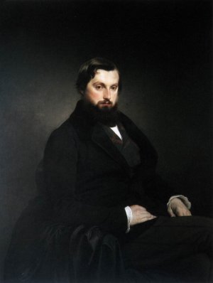 Portrait of Gian Giacomo Poldi Pezzoli by Francesco Paolo Hayez Oil Painting