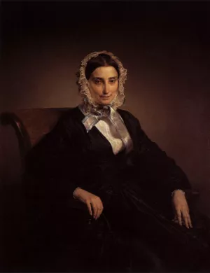 Portrait of Teresa Barri Stampa by Francesco Paolo Hayez Oil Painting