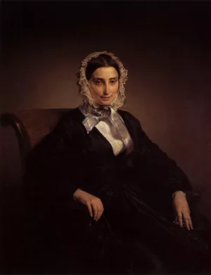 Portrait of Teresa Barri Stampa Oil painting by Francesco Paolo Hayez