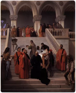 The Last Moments of Doge Marin Faliero by Francesco Paolo Hayez Oil Painting