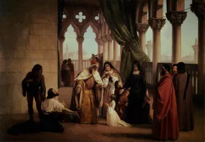 The Two Foscari by Francesco Paolo Hayez Oil Painting