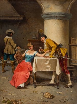 The Courtship by Francesco Peluso Oil Painting
