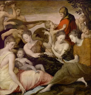 The Art Of Music by Francesco Primaticcio Oil Painting