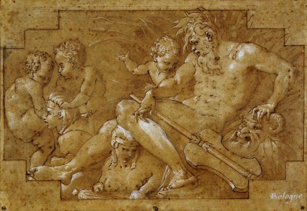 The Nile by Francesco Primaticcio - Hand-Painted Oil Painting Reproduction