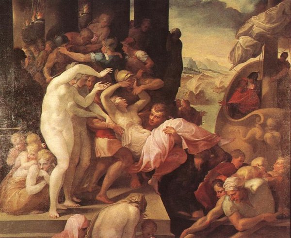 The Rape of Helene by Francesco Primaticcio - Hand-Painted Oil Painting Reproduction