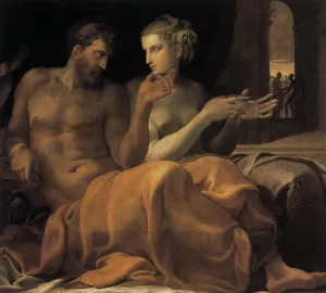 Ulysses and Penelope by Francesco Primaticcio Oil Painting