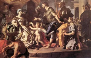 Dido Receiveng Aeneas and Cupid Disguised as Ascanius by Francesco Solimena Oil Painting