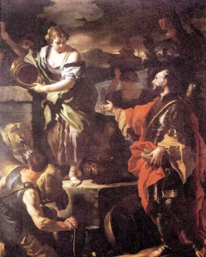 Rebecca and Eleazer painting by Francesco Solimena