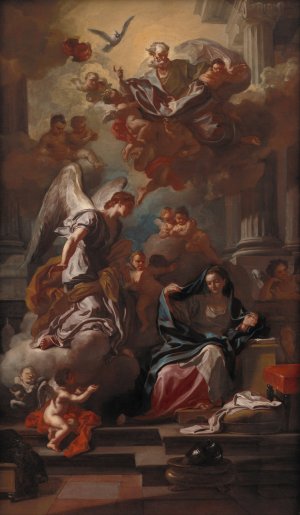The Annunciation by Francesco Solimena Oil Painting