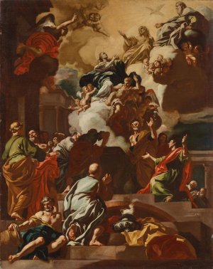The Assumption of the Virgin by Francesco Solimena Oil Painting