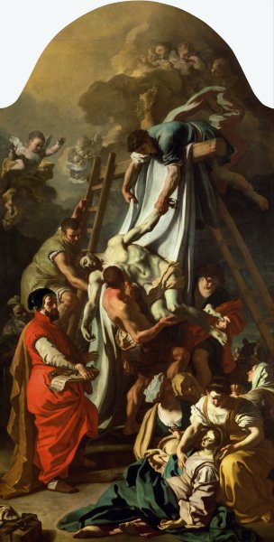 The Deposition by Francesco Solimena - Hand-Painted Oil Painting Reproduction