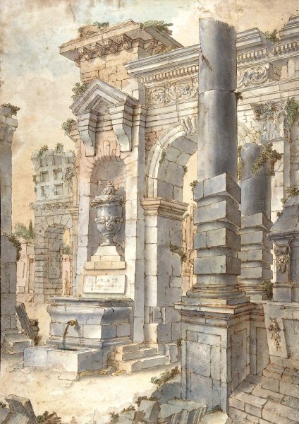 Design for a Painted Wall Decoration  by Francesco Stagni - Hand-Painted Oil Painting Reproduction