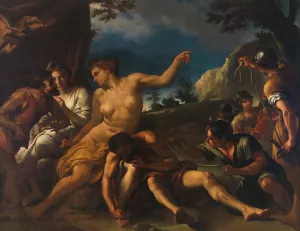Samson and Delilah Oil painting by Francesco Stringa