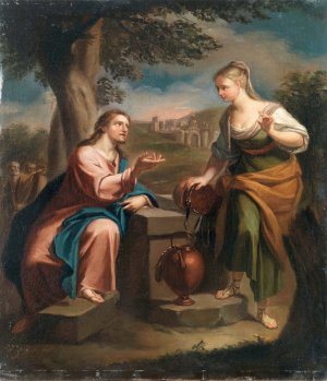 Christ and the Samaritan Woman at the Well by Francesco Trevisani Oil Painting