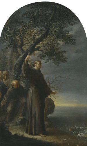 Saint Anthony Of Padua Preaching To The Fish by Francesco Trevisani Oil Painting