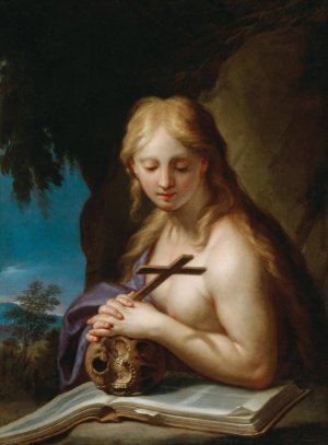 The Penitent Magdalene by Francesco Trevisani Oil Painting