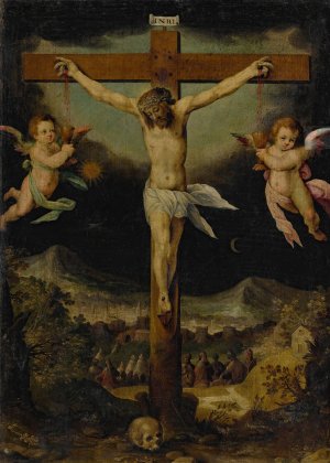Crucifixion by Francesco Vanni Oil Painting
