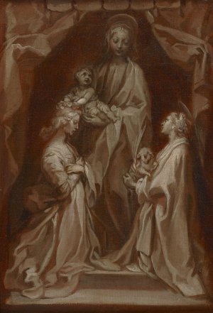 Study for the Virgin and Child with Saints Cecilia and Agnes by Francesco Vanni Oil Painting