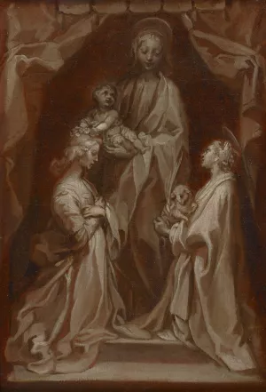 Study for the Virgin and Child with Saints Cecilia and Agnes by Francesco Vanni Oil Painting