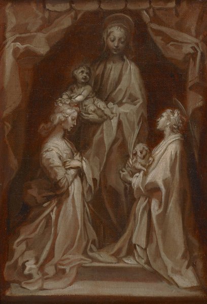 Study for the Virgin and Child with Saints Cecilia and Agnes  by Francesco Vanni - Hand-Painted Oil Painting Reproduction