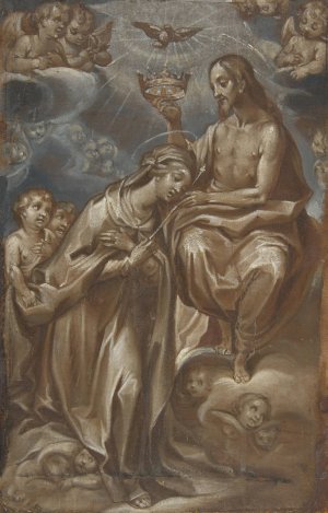 The Coronation of the Virgin by Francesco Vanni Oil Painting