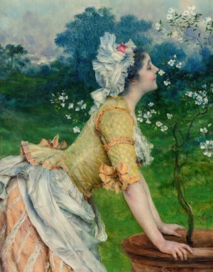 Spring in Florence by Francesco Vinea Oil Painting