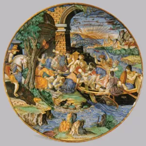 Plate by Francesco Xanto Avelli - Oil Painting Reproduction