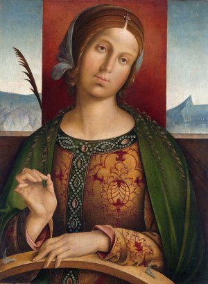 Saint Catherine of Alexandria by Francesco Zaganelli Di Bosio Oil Painting