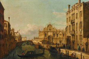 Venice, the Rio dei Mendicanti and the Scuola di San Marco by Francesco Zanin Oil Painting