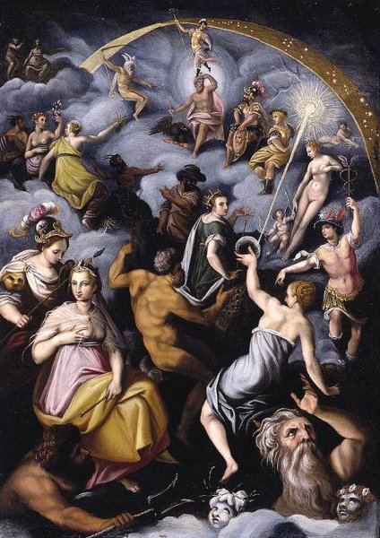 Main Product Photo of The Assembly of the Gods Painting by Francesco Zucchi